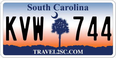 SC license plate KVW744