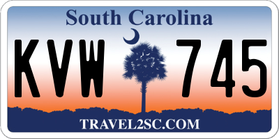 SC license plate KVW745