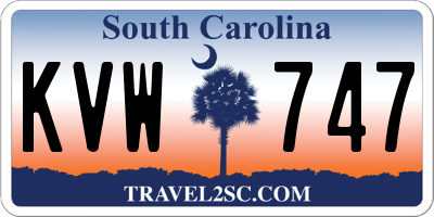 SC license plate KVW747