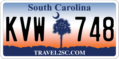 SC license plate KVW748