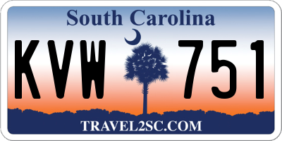 SC license plate KVW751