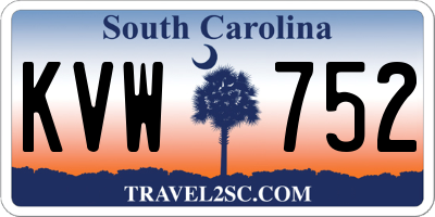 SC license plate KVW752