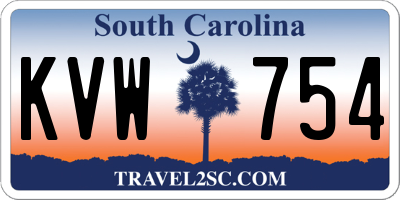 SC license plate KVW754