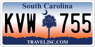 SC license plate KVW755