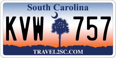 SC license plate KVW757