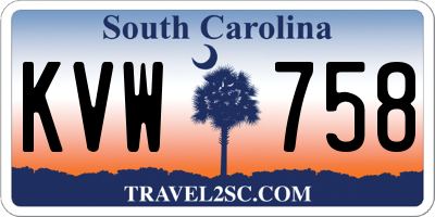 SC license plate KVW758
