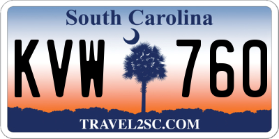 SC license plate KVW760