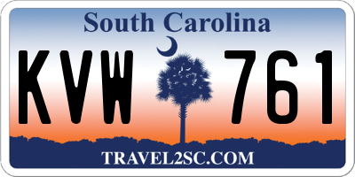 SC license plate KVW761