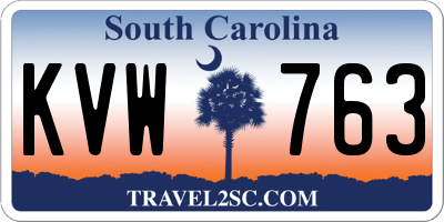 SC license plate KVW763