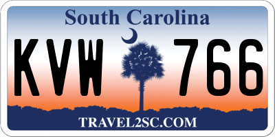 SC license plate KVW766