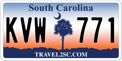 SC license plate KVW771