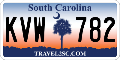 SC license plate KVW782