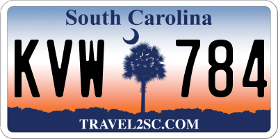 SC license plate KVW784