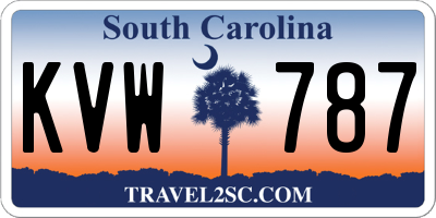 SC license plate KVW787