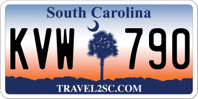 SC license plate KVW790