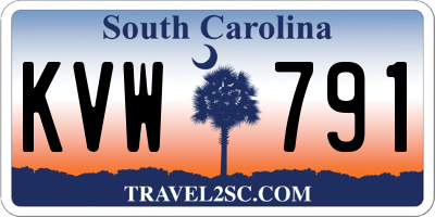 SC license plate KVW791