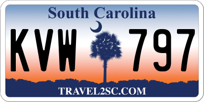 SC license plate KVW797