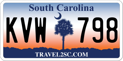 SC license plate KVW798