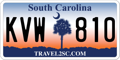 SC license plate KVW810