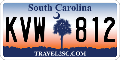SC license plate KVW812