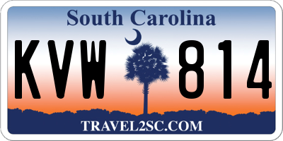 SC license plate KVW814