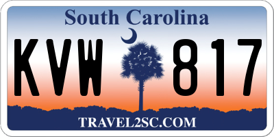 SC license plate KVW817