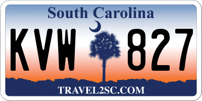 SC license plate KVW827