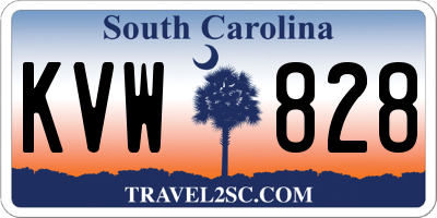 SC license plate KVW828