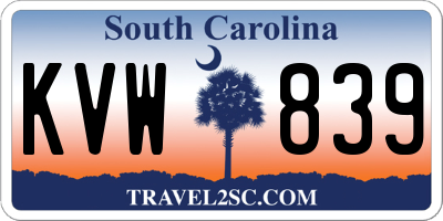SC license plate KVW839