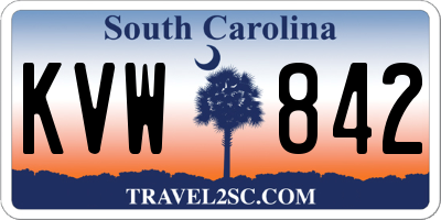 SC license plate KVW842