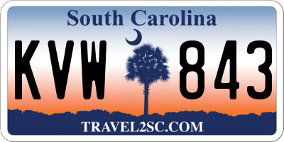 SC license plate KVW843