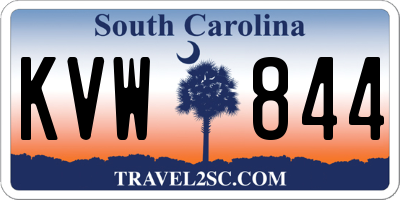 SC license plate KVW844