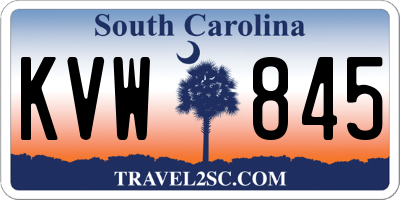 SC license plate KVW845