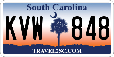 SC license plate KVW848