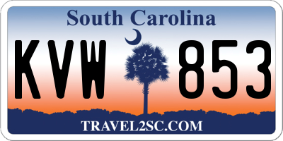 SC license plate KVW853