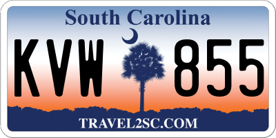 SC license plate KVW855