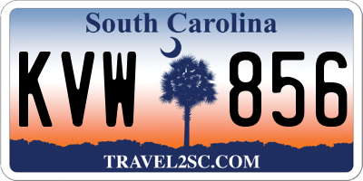 SC license plate KVW856