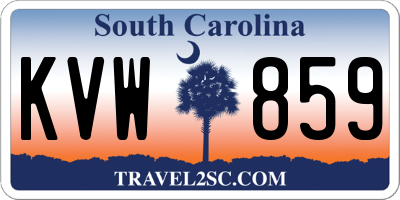 SC license plate KVW859