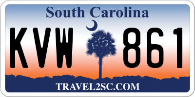 SC license plate KVW861