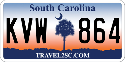 SC license plate KVW864