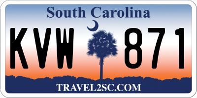 SC license plate KVW871