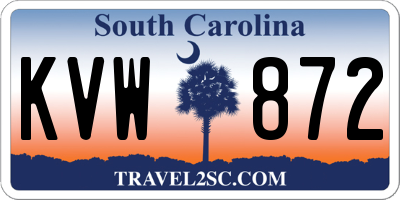 SC license plate KVW872