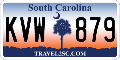 SC license plate KVW879