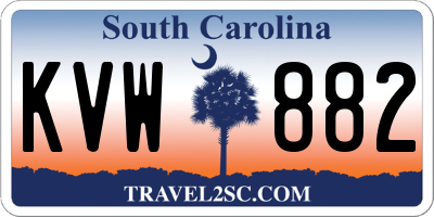 SC license plate KVW882