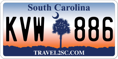 SC license plate KVW886