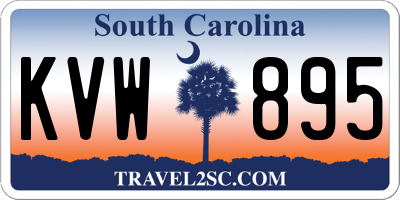 SC license plate KVW895
