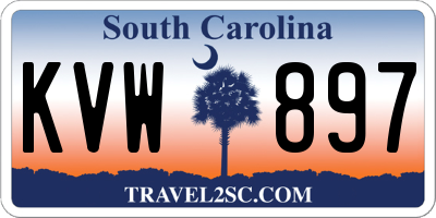 SC license plate KVW897