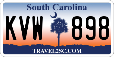 SC license plate KVW898