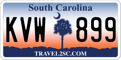SC license plate KVW899