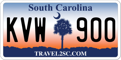 SC license plate KVW900